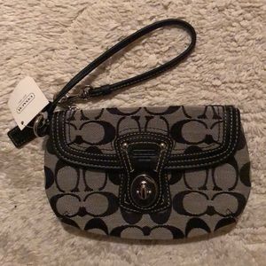 Black coach wristlet